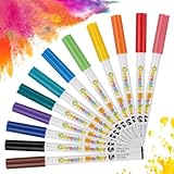 Jostift Porzellanstifte 12 Farben Keramik Bemalen Set, Glasmalstifte,Keramikstifte,Acrylic Paint Marker Stifte Steine Bemalen für Stein,Keramik,Glas