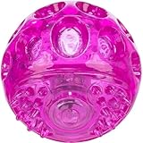 TRIXIE Hunde-Blinkball, Pink, ø 6 cm, 33642, Aktivierung durch Aufprall, 50 Stunden Leuchtdauer