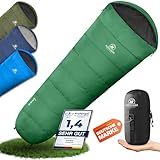 NORDBÄR® Schlafsack 3 Jahreszeiten & Sommer Ultraleicht (750g/1500g) | Kleines Packmaß | Outdoor Camping Sommerschlafsack (100GSM/300GSM) | Mumienschlafsack leicht