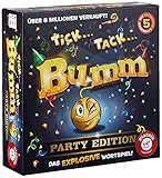 Piatnik 6483 Tick Tack Bumm Party-Edition des Spieleklassikers | ab 12 Jahren geeignet | Das Explosive Wortspiel | Denken, Schlagfertigkeit und Vorstellungsvermögen sind gefordert, Mehrfarbig