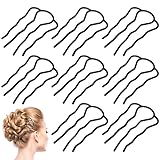 Haar Steckkamm 8 Stück Haargabel Clip U Form Haarseitenkämme Schwarz Metall Vier Zähne Haarkämme Retro Damen Kamm Haar Zubehör Frisur Design Zubehör