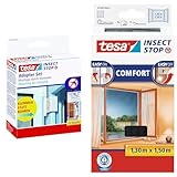 tesa Insect Stop FALT Tür Adapter für Alu-Rahmen & Insect Stop COMFORT Fliegengitter für Fenster