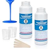 Lardico Abformsilikon - R PRO 30 (1000ml) 1:1 Silikon Kautschuk, Dubliersilikon Abformmasse Gießen Silikonformen Set für DIY Harzformen, Silikonformen, Basteln, Schmuckherstellung by