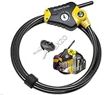 MASTER LOCK 8433EURDPF KABEL PYTHON 1,80M X 10MM + GELBER SCHLIESSKOPF (NEW DESIGN)