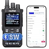 Radtel RT-900 8W Multi-Band Amateurfunk Handheld Walkie Talkie mit Geräuschunterdrückung, 256 Kanäle VHF/UHF Zwei-Wege-Radio, NOAA, Marine, 2200mAh Akku, Frequenzabgleich, Flugfunk, Luftfahrt, APP-Pro