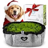 Tierfein Schnüffelteppich Hund – Intelligentes Hundespielzeug für kleine & große Hunde – waschbar & größenverstellbar – Welpenspielzeug & Intelligenztraining für Hunde