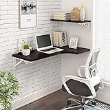 Faltbarer Wandtisch Küche Computertisch Ecktisch Platzsparender Holztisch Doppelstütze Arbeitsschreibtisch Vielseitiger Klappbarer Hilfstisch für kleine Räume