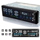 Sunweyer 6,5-Zoll-Einzel-Din-Multimedia-Autoradio mit Touchscreen, Auto-MP3-Player, Bluetooth-Audio und Freisprechen, kabelloses Audio-Streaming von Musik, AM/FM-Radio