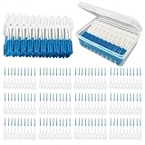 200 Stück Silikon Interdentalbürsten,Zahnzwischenraumbürsten Dentalbürsten mit Box, Tragbarer Zahnbürsten Dual-Use Zahnseide Stick Interdentalbürste, Zahnreinigung Werkzeug Und Plaqueentfernung