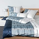 Janine Design Interlock Feinjersey Bettwäsche Carmen S 55026-02 nachtschattenblau 1 Bettbezug 135 x 200 cm + 1 Kissenbezug 80 x 80 cm