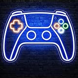 Gaming Deko LED Neonlicht 10 Licht Modi für Gaming Wand Deko, Game Neon Schild für Gaming Deko Zimmer, Gamer Deko Lampe für Playstation Deko Zimmer, LED Wandleuchte für Gaming Zubehör Zimmer Deko