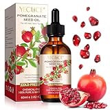 Granatapfelkernöl - 100% Kaltgepresste pomegranate seed oil für die Haut- und Haarpflege｜Verbessert die Elastizität der Haut&Fördert gesundes Haar｜Rein & NatüRlich Granatapfelkernöl Chemikalienfrei