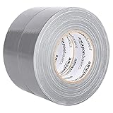 Amazon Basics Paketband Rollen, 2 stück, 5.1 cm x 55 m, Silberfarben