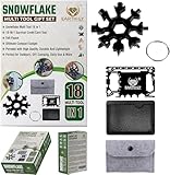 Schneeflocken-Multitool-Schlüsselanhänger und Kreditkarten-Geschenkset, 33-in-1-Taschenwerkzeug-Set für Reisen, Camping und den täglichen Gebrauch, Edelstahl-Werkzeuge für Männer und Frauen