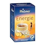 Meßmer ENERGIE, Ingwer-Holunderblüte, 20 Teebeutel, Vegan, Glutenfrei, Laktosefrei