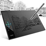 Grafiktablett VEIKK A30 V2 10x6 Zoll mit 4 Sensortasten und einem Gestenpad,Grafiktabletts mit Batterielosem Stift und 8192 Druckstufen, Drawing Tablet Kompatibel mit Win/Linux/Android/Mac