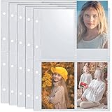 20 Pack 160 Taschen Fotohüllen DIN A4, 4-Fach Geteilt Fotosichthüllen, Transparent Postkartenhüllen, Prospekthülle zum Schutz von Postkarten Fotos, Beidseitig Bestückbare Fotohüllen (10.2 x 15 cm)