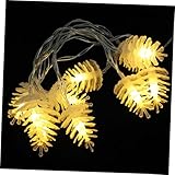 NUOBESTY Tannenzapfenförmige Lichterkette, 10 Leds, Wasserdicht, Batteriebetrieben, Lichterkette Für Draußen Und Drinnen, Party, Hochzeit, Weihnachten, Neujahr, Dekoration