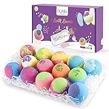 Badebomben Kinder, DUAIU 14Pcs Badebomben Geschenk Set, Organische Natürliche Badebomben Geschenkset mit ätherischem Öl, Badebomben Kinder & Frauen Set