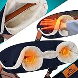 KIDIZ® Handwärmer Kinderwagen Handschuhe Handmuff Kinderwagenmuff mit warme Plüschmaterial Fleece und Baumwolle Innenseite Wasserdicht Winddicht Handwärmer Universalgröße für alle Kinderwagen Buggy