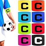 RUIJIE Fußball Kapitänsbinde Armbinde 8 Stück Captain Armband Multicolor Gummizug Fussball Spielführerbinde Sport Spielführer-armbinde Elastic Kapitäns Armbinden Klettverschluss für Erwachsene Kinder