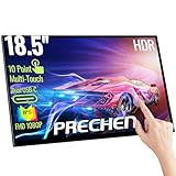 Tragbarer Monitor Touchscreen, 18,5 Zoll 1080P 99% sRGB FHD HDR USB HDMI mit VESA & Standfuß 180° einstellbar Portable Monitor, Reise zweiter Monitor für Computer Laptop Surface PC PS4/PS5 Xbox