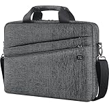 DOMISO 17 Zoll Wasserdicht Handtuch Schutz Laptop Umhängetasche Tasche für Notebook/Dell/Lenovo/Acer/HP/MSI/ASUS, Schwarz Grau