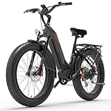 LANKELEISI MG600 Plus E Bike 26 Zoll Elektrofahrräder für Herren und Damen, 7 Gang E-Mountainbike mit 48V 20Ah Wechselakku, Reichweite bis zu 150KM Fatbike (Grau)