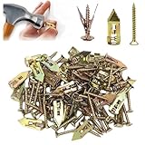 Self-Drilling Anchors Screws, Drywall Anchors and Screws Kit, Zinc Plated Steel Self-Drilling Anchors Self-Drilling Drywall Anchors with Screws, Drywall Anchor Repair Kit(150pcs,Length 1.37 inches)