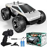 Monster Truck Ferngesteuert, 2,4 GHz 1:18 RC Monstertruck mit LED Blinken, 20km/h Ferngesteuertes Auto ab 3 4 5 6 8 Jahre, Hobby Offroad Monster RC Truck, Geschenke für Jungen und Mädchen