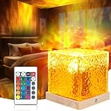 ZWOOS LED Sternenhimmel Projektor Kinder, Polarlicht Lampe, RGB 3D Lavalampe mit 16 Beleuchtung-Effekten, Nordlicht Projektor mit Fernbedienung, Wellen Lampe für Schlafzimmer, Zimmer Deko, Party