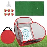 Swing Chipping Net – Tragbare Trainingshilfe zum Üben, kleines Indoor-Golfzielzubehör für Männer, Vater, Großvater, Ehemann, Anfänger, Golfspieler, Golfliebhaber, Golfen, Zuhause, Hinterhof, Übungsger