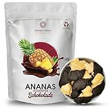 Sultan’s Palace Getrocknete Ananas in Zartbitter Schokolade – 200g – Versand mit Kühlpads bei hohen Temperaturen – Feinherbe Bitterschokolade – Schokoladenfrüchte – Geschenkidee