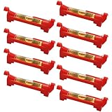 9 Stück Schnurwasserwaage, 75mm Richtschnur, Rot Wasserwaage Schnuur, Pfostenwasserwaage Wasserwaage Mini Profi Für Maurerarbeiten Klempnerarbeiten Rohrinstallation