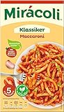 MIRACOLI 5 Portionen Maccaroni Klassiker 560,4g I Mit Tomatensauce und Würzmischung I Pasta I Nudeln I Fertiggerichte
