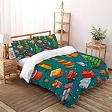 HMELTDIM Geschenk Paradies Bettwäsche Set - Geschenk Paradies Bedruckte Bettbezüge - Weiche Gebürstete Mikrofaser Bettbezug Und 2 Kissenbezug （260x220cm）