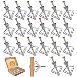 20 Stück Gipskartondübel mit 20 Stück Schrauben, Butterfly Hohlraumdübel Gipskartondübe, Trockenbaudübel Anker Sets, Selbstbohrender Schrauben für Ziegeln, Beton, Gipskarton
