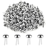 TDUNSYA 200 Stück Mini Brads,8 X 16 mm Metall Rundkopfklammern,Musterbeutelklammern Bastelklammern,Musterklammern Metall Für Schule Büro Papier Briefklammern Basteln Handwerk DIY (Silber)