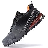 Kricely Traillaufschuhe Herren Leicht Atmungsaktiv Wanderstiefel rutschfest Laufschuhe Outdoor Fitness Straßenlaufschuhe（Grau 49）