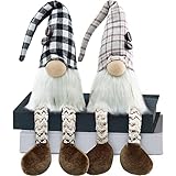 Gehydy 2er Set Kaffee WichtelWeihnachten Weihnachtsdeko Weihnachtswichtel Deko Zubehör für Home Küche