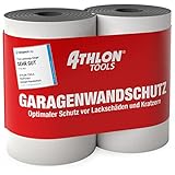 ATHLON TOOLS 2x FlexProtect Garagen-Wandschutz - je 2 m lang - Extra Dicker Auto-Türkantenschutz, Selbstklebend, Schaumstoff-Polster, Wasserabweisend