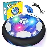 lenbest Air Power Fußball - Fussball Geschenke Jungen - Kinderspielzeug Kinder Spielzeug ab 3 4 5 6 7 8 9 10 Jahre Jungen - LED Wiederaufladbar Indoor Fußball - Fussball Spiele Hover Ball