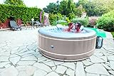 NetSpa - Whirlpool aufblasbar TÜV geprüft, 4 Personen SPA Selbstaufblasend, beheizter Pool Outdoor & Indoor (Whirlpool CANYON 4 Personen 168x168x70cm) ('Whirlpool SANTORIN 4 Personen Ø175x70cm)