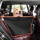 pecute Hunde Autositz L 70 * 50 * 55 cm, Verstärkter Hundesitz Auto für Mittlere und Großer Hunde mit 4 Befestigungsgurten für Extra Stabiler, Hundebox Mittlere Hunde für den Rücksitz im Auto