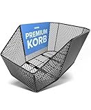 Büchel XXL Jumbo Pro Fahrradkorb Hinten für Kinder I Ideal für Schultaschentransport I 20kg Belastbar I Befestigungsmaterial für Gepäckträger Inkl. I Groß