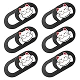 MUCKLILY 6 Stück Dünne Webcam Abdeckung mit Schieberegler Datenschutz Schutzhülle für Laptop Kamera Universell Schlankes Design Einfache Bedienung