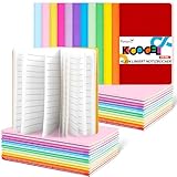 Koogel 24 Stück Kleine Liniert Notizbücher, A6 Notizbuch Journal Tagebuch Notizblöcke Schulhefte 13cm x 9cm Notizbücher mit Kraftpapier-Einband 12 Farben