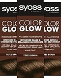 SYOSS ColorGlow Haartönung – Tiefes Braun – Semi-permanente Coloration (Stufe 1), 3 x 100 ml – Pflegende Formel für natürlich glänzendes Haar