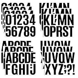 JJUNW 13 Blatt Buchstaben Zahlen Aufkleber 10cm, Große Selbstklebend Alphabet Nummer Aufkleber Buchstaben Wasserfeste Vinyl Sticker für Basteln Schilder Poster Briefkästen Fenster(Schwarz)