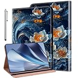 KEDBBAO Hülle für iPad Air 13 Zoll M3 2025/ M2 2024 Schutzhülle Flip Wallet Cover Case mit Auto Schlaf/Wach unterstützt Pencil Pro/USB-C für iPad Air 13 Hülle, Surf Flower